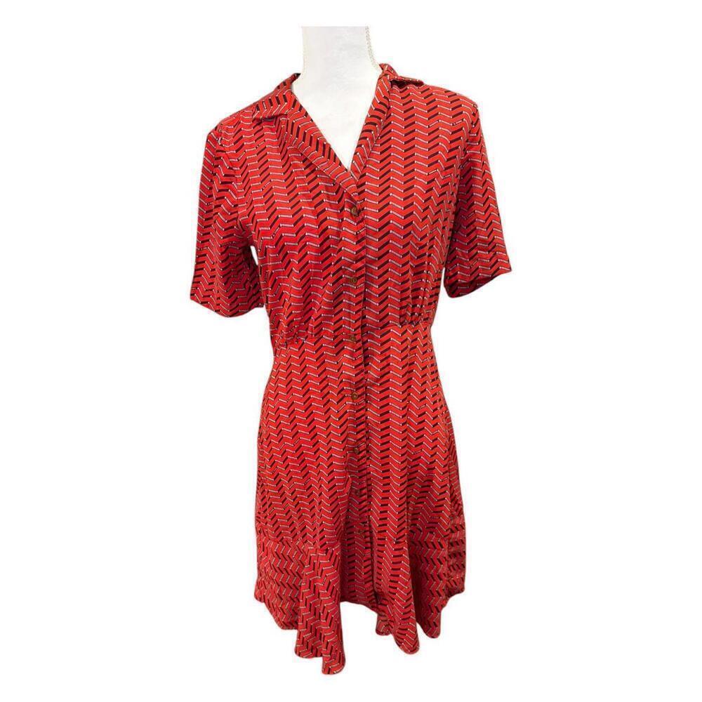 Scotch & Soda Maison Scotch “À La Plage” Printed Shirt Dress, Size S